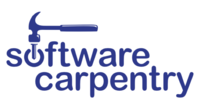 Logo von Software Carpentry mit Hammer und Schraubendreher als Teil des Schriftzugs.